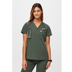 Figs Moss Catarina One-Pocket Scrub Top
